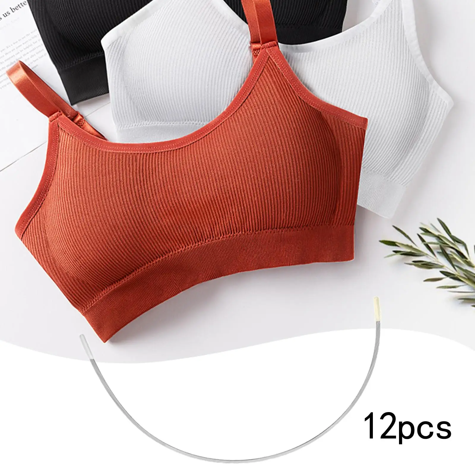 Aço inoxidável Bra Underwire, Conveniente para sutiã artesanal, Apoie o peito, 12 pcs