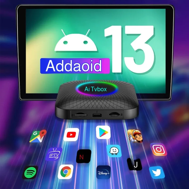 صندوق عرض لاسلكي للسيارة صندوق توصيل آلة السيارة محول صندوق السيارة المفتوح يتكيف مع نظام أندرويد لآلة السيارة