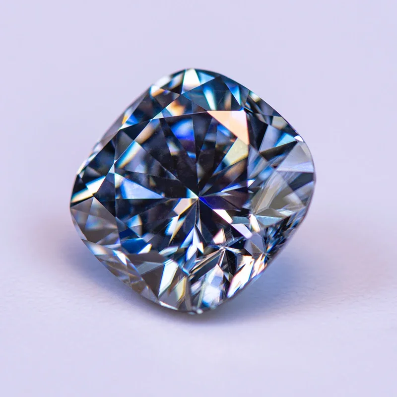 Moissanite Gemstone Cushion Cut Gray Color Lab Grow Diamond For DIY Advanced Jewelry Rings Earrings Making With GRA Certificate