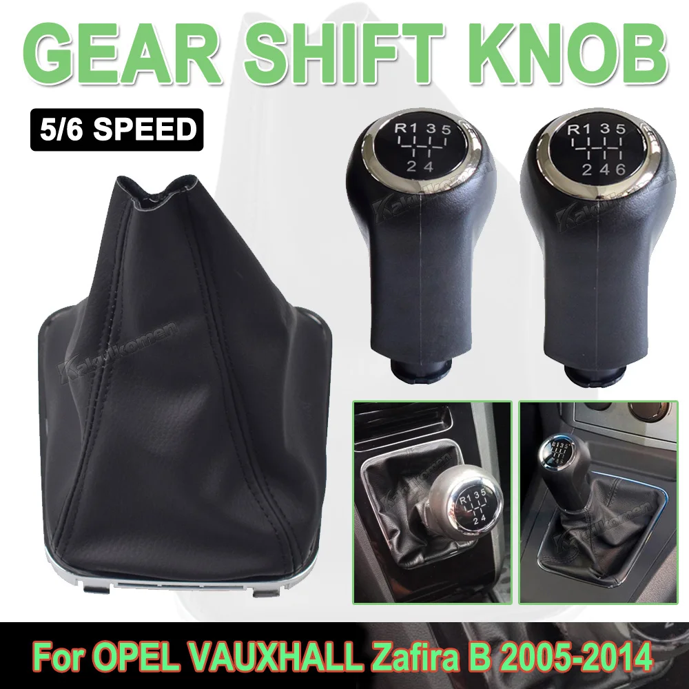 Manuelle Getriebe Stick Schaltknauf Getriebe Schaltknauf Boot Abdeckung Für OPEL VAUXHALL Zafira B 2005 2006-2014 5/6 geschwindigkeit Auto Zubehör