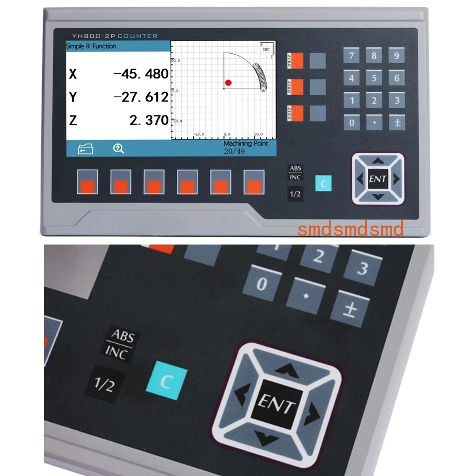شاشة LCD كبيرة DRO 2 3 4 5 محور قراءات رقمية 13 لغة عرض YH800-2P YH800-3P YH800-4P YH800-5P TTL DB9