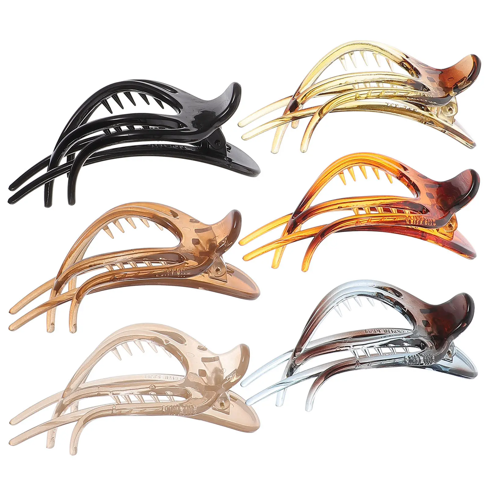 

6pcs Matte Clamps Large Clips For Thin Flat French Clips Styling Tools Large Hair Clamps Women Hair Accessories