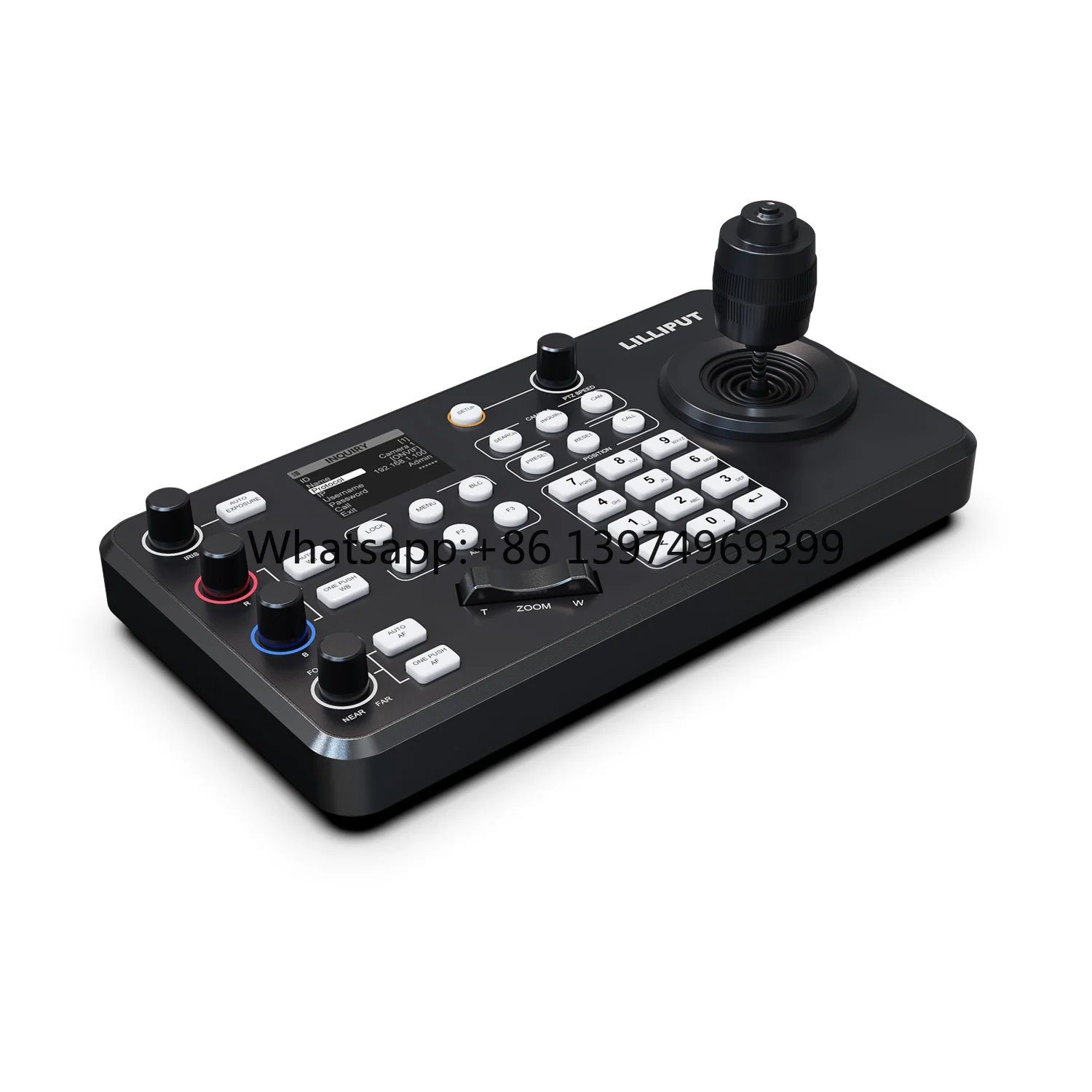 Video Conference Controller PELCO-D/P/VISCA PTZ Joystick Keyboard Controller for Video System  LCD Display factory
