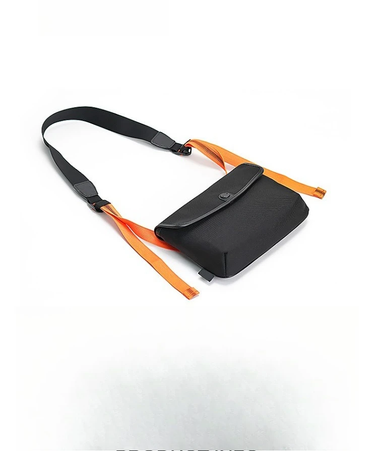 New color blocking portable travel crossbody bag with magnetic buckle, anti-theft ballistic nylon 11 inch shoulder bags for men