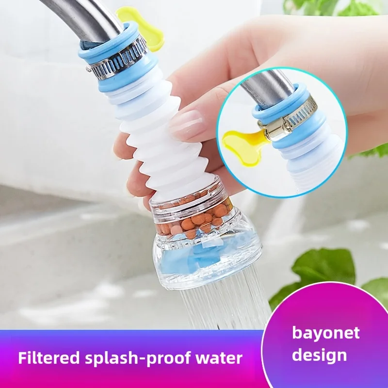

3-Piece Faucet Splashproof, Splashproof Foam Extender with Filter, Kitchen Faucet Water Splashproof Sprinkler, Durable Plastic f