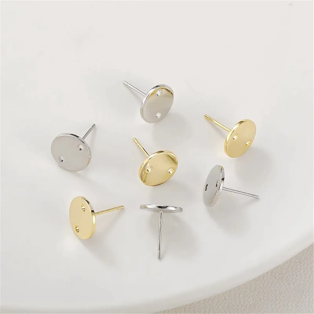 

S925 Sterling Silver Ear Pin 14k Package Gold Earring Bracket Handmade Diy Ear Bottom Bracket Pin Bracket Accessories E006