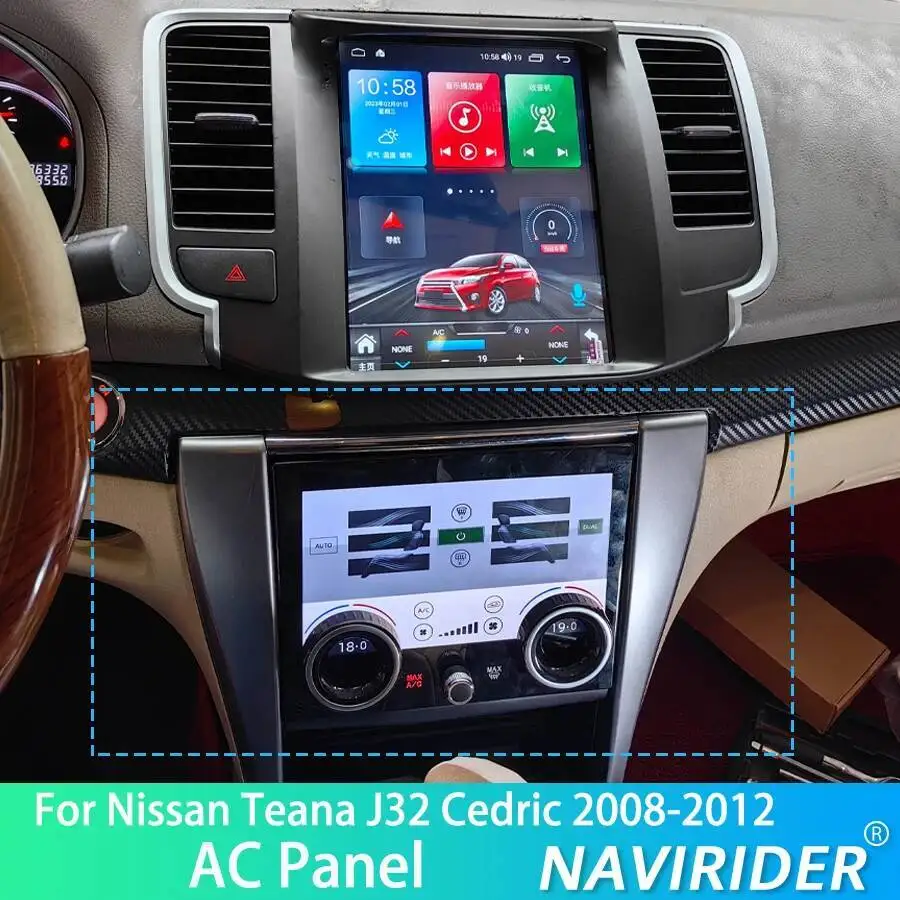 Climate Control Touch Screen For Nissan Teana J32 Cedric 2008-2012 Carplay AC Control Board Navi 10.1Inch Air Condition Panel