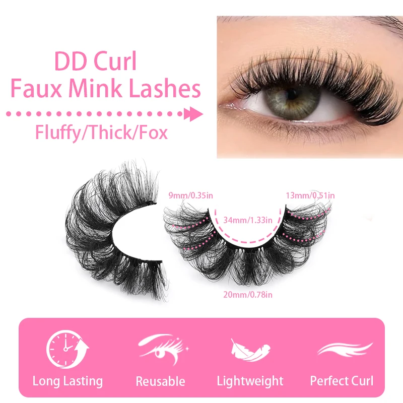 14쌍 2박스 D 컬 인조 속눈썹, 천연 속눈썹, 폭발 줄무늬 D 컬 속눈썹, 확장 스트립 속눈썹