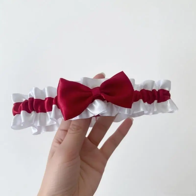 Liga muslo Cosplay, Liga pierna con lazos, para actuaciones, lazos versátiles, Liga muslo para Cosplay