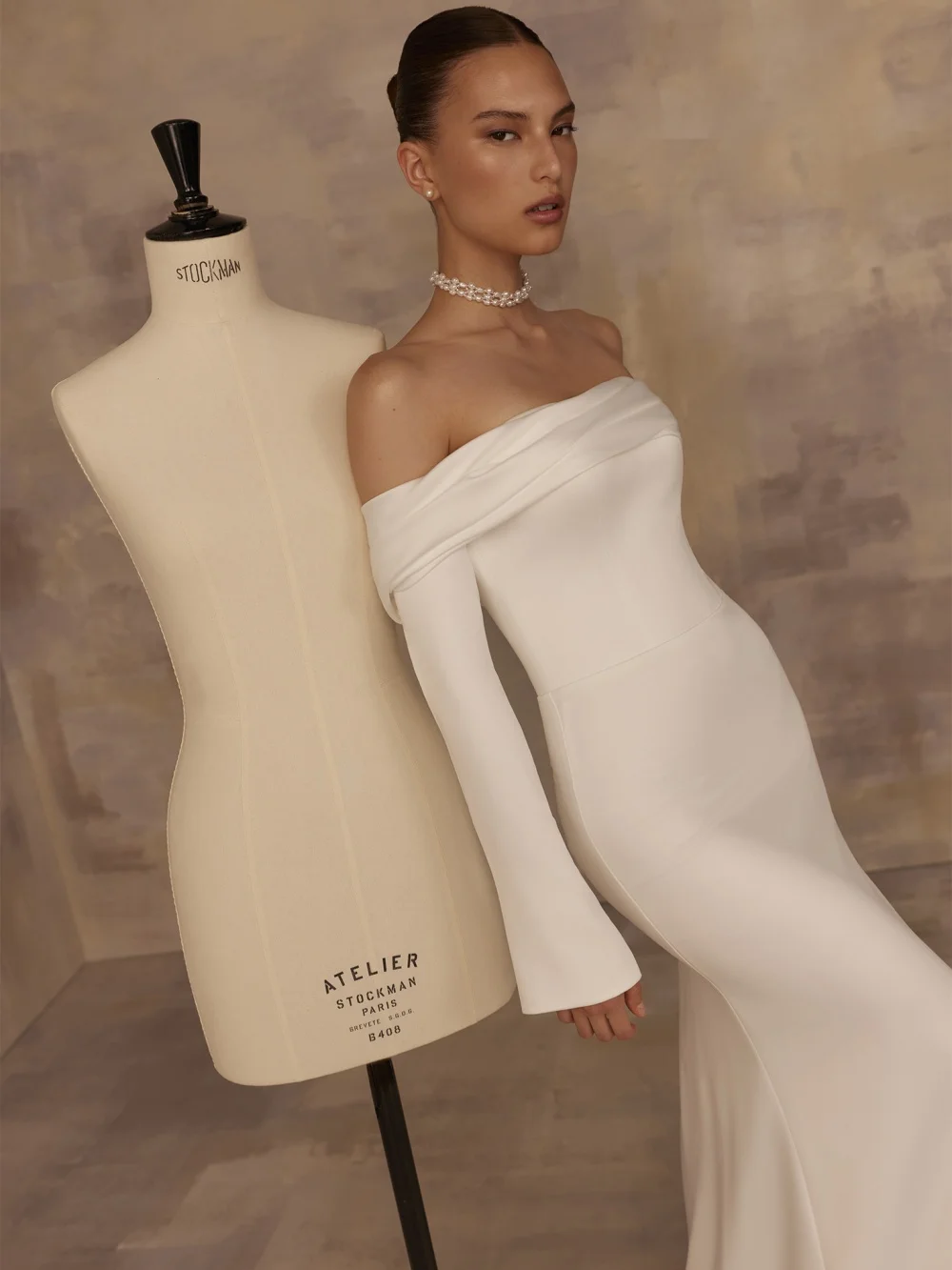 Minimalist Ivory Satin Wedding Dress Romantic Off Shoulder Bridal Gown Customized Elegant Mermaid Long Dresses For Bride