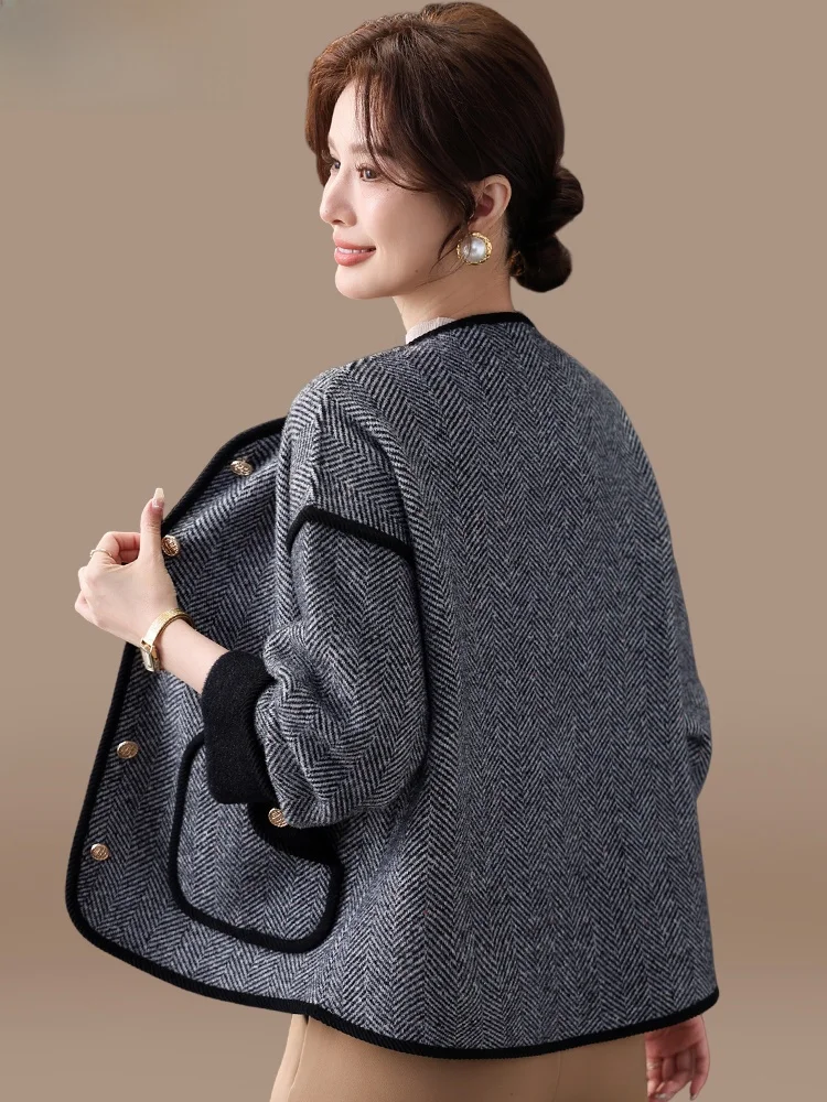 

Spring Faion Knitted Cardigan Women's Outerwear Midi Length Sve Regular Fit ort Sle round Ne Single Button Closure