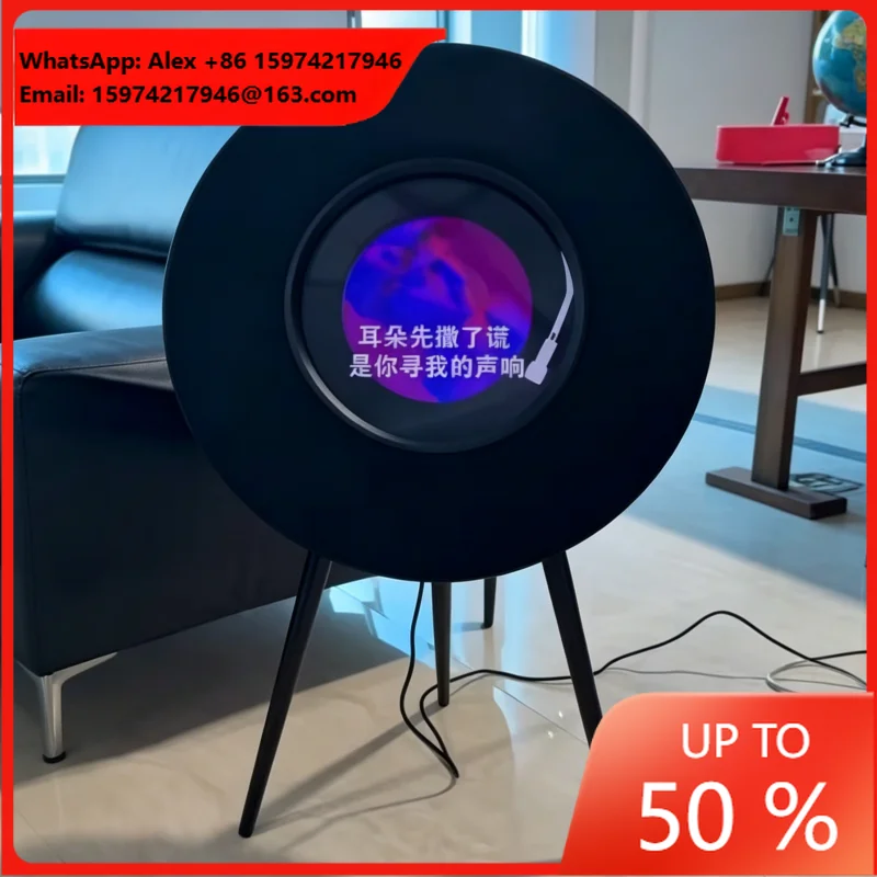 Audio Visualizer Music Player - R1 リリックアートスピーカー スマートブルートゥースオーディオ ビジュアライズドミュージックプレーヤー ミニマリストデザイン ワイヤレススピーカー