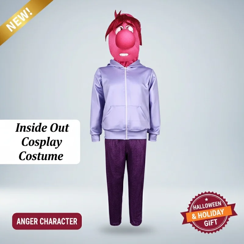 CHIOS Inside Out Cosplay Costume Set Anger Disgust Joy Fear Halloween Fancy Dress Unisex Adult Kids GiftCHIOS