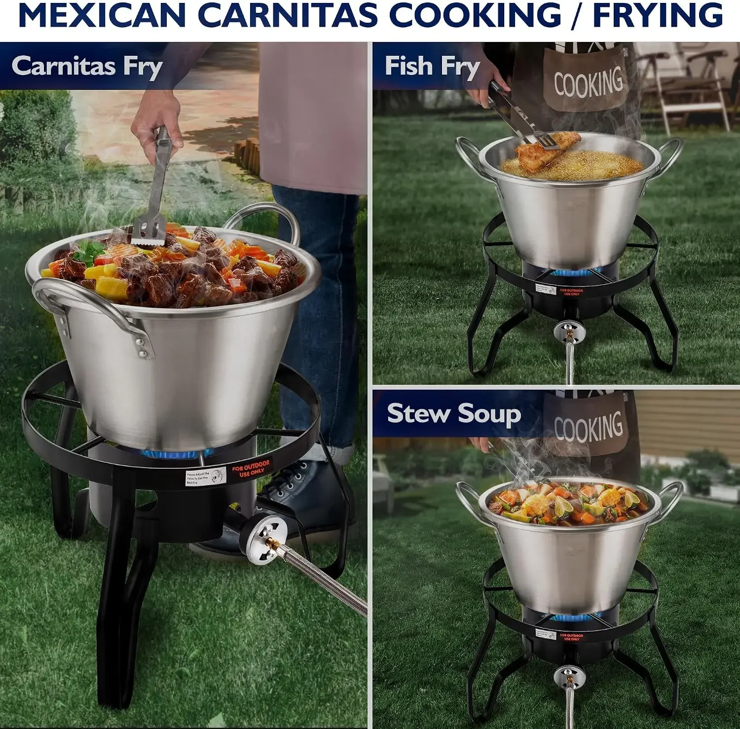55,000BTU Propane Burner Camping Stove,Gas Stove Burner Cooker for Outdoor Cooking for Turkey Fry,Homebrewing,Crawfish