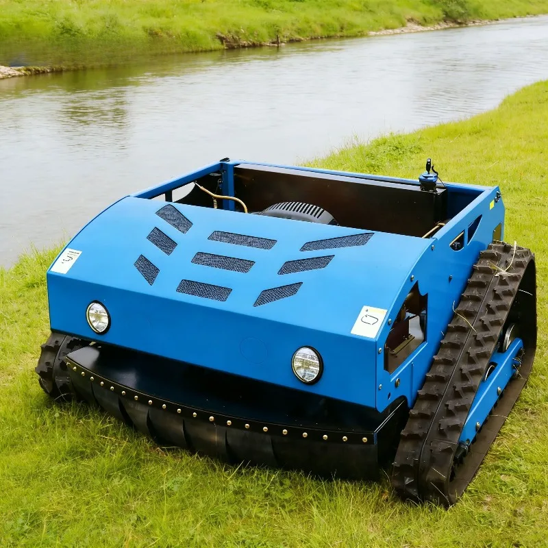 Automatic Crawler Remote Control Lawn Mower Robot Small Farm Grass Cutting Commercial Simple Lawn Mowing Machine Best Price