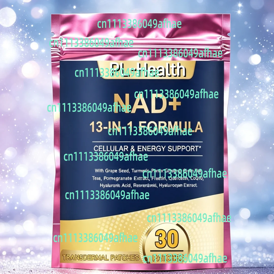 30 Count NAD Transdermal Patches for Men & Women with Resveratrol & Quercetin Anti-Aging Energy Immune Boosting Focus Support