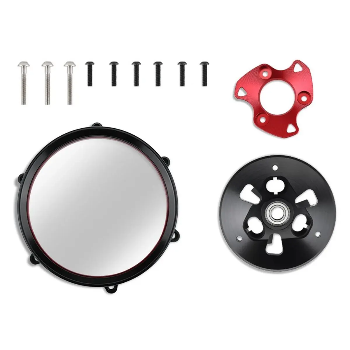 #14J (Black & Silver)Motorcycle Clutch Cover for Ducati PANIGALE V4 / V4S (2022-2025),A,Automotive Parts & Accessories