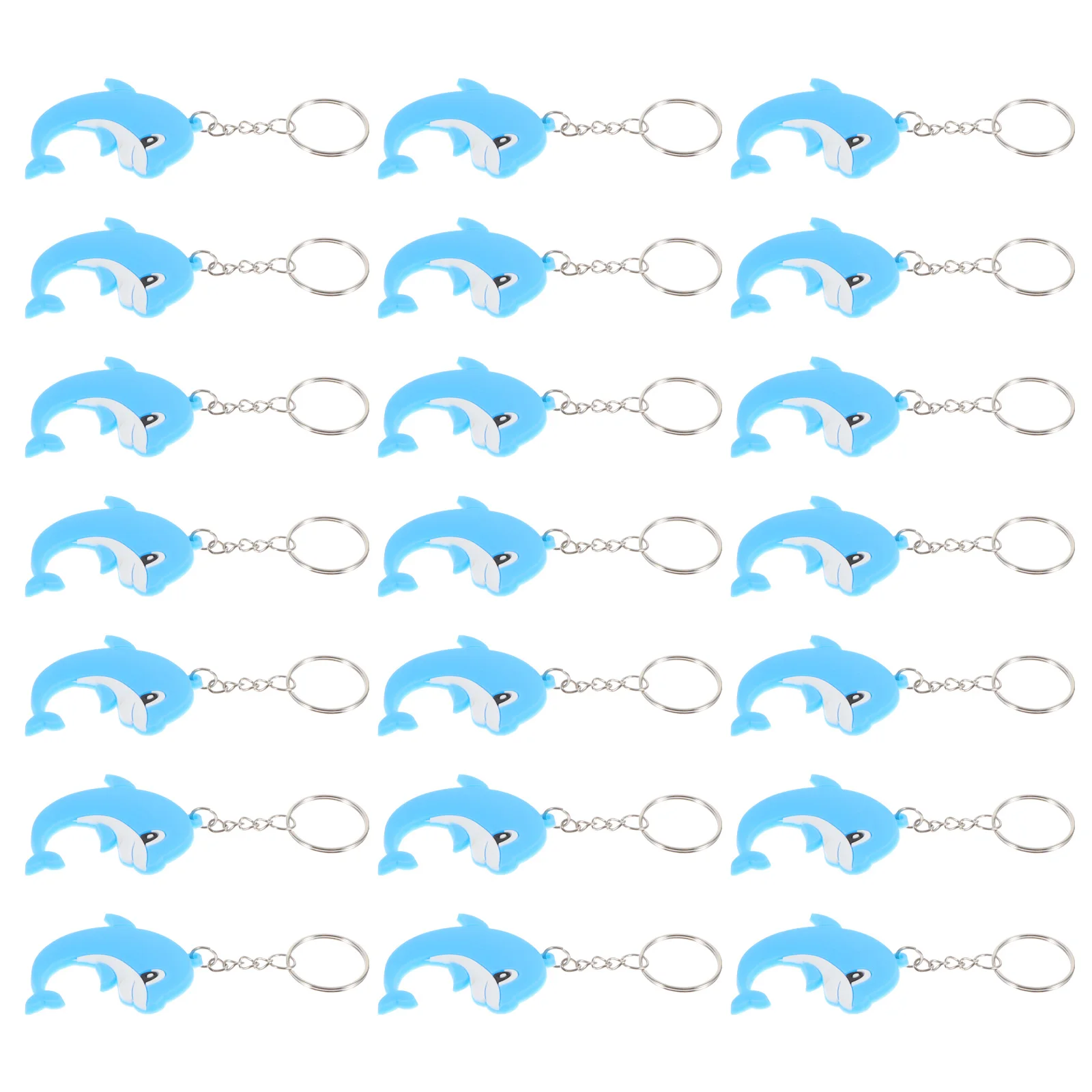 

21pcs Dolphin Soft Decorative Key Chain Dolphin Pendant Hanging Bag Pendant Cartoon Decorative Jewelry Accessories