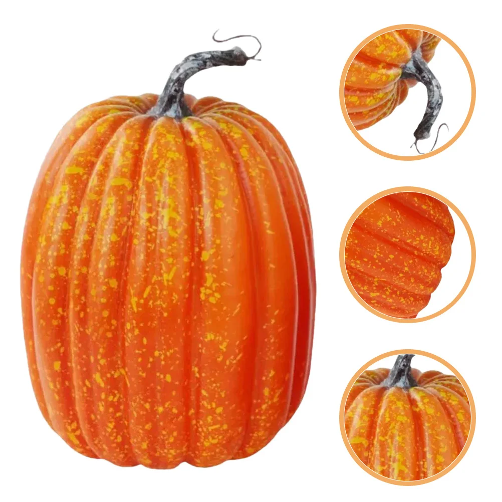 

Artificial Pumpkin Fall Harvest Decor Orange Foam Realistic Large Faux Fake Vegetable Thanksgiving Halloween Party Table 8.65