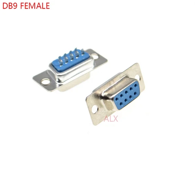 5Pcs DB9 DB15 DB25 DB37 Hole/Pin Female/Male Blue Welded Connector RS232 serial port socket DB D-SUB adapter 9/15/25/37 pin
