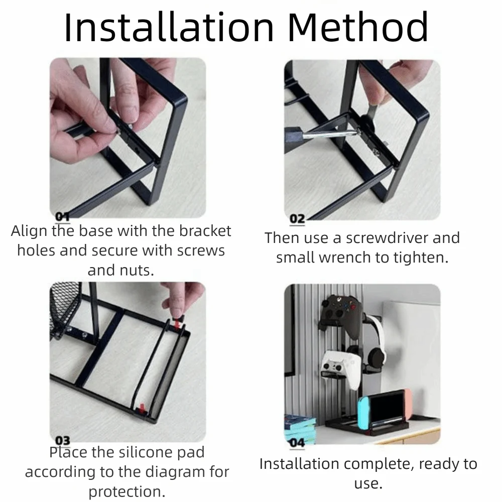

Железный держатель игрового контроллера, совместимые наушники, большая емкость, подставка для геймпада, многоуровневая экономия места