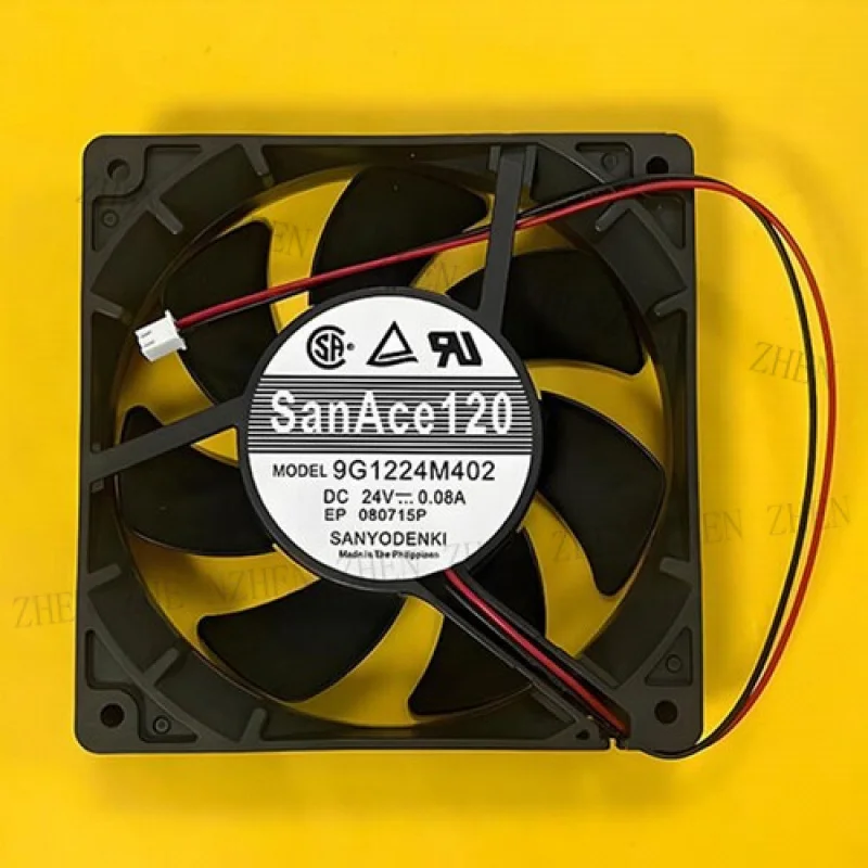 

Y 1PCS New for Sanyo 9G1224M402 DC24V 0.08A 2-Wire Silent Cooling Fan # QW.
