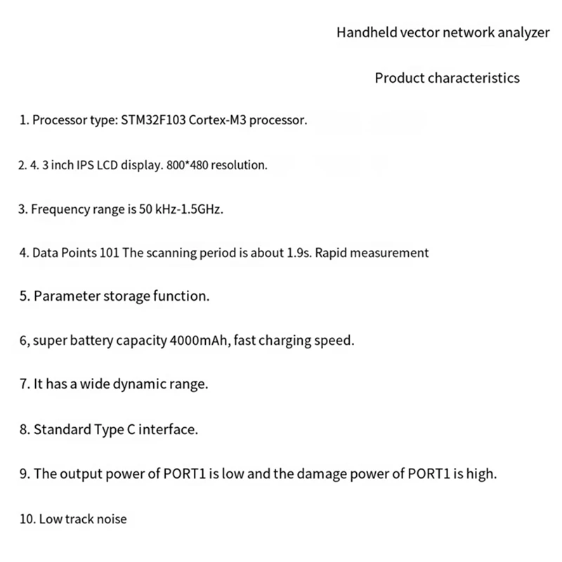 4.3Inch Handheld Nanovna-F UV Vector Network Antenna Analyzer SWR Meter Nanovna VNA HF VHF UHF +4000Mah Battery