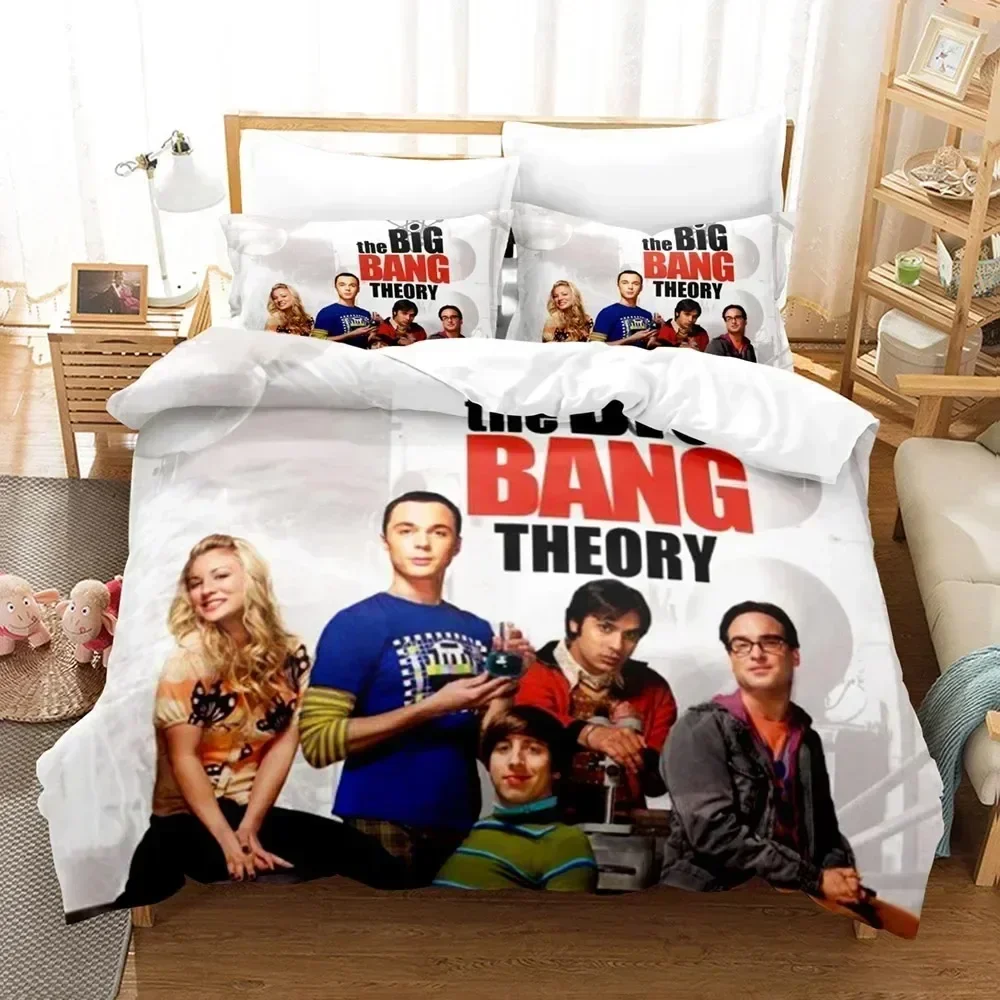 

3D Big Bang Theory Bedding Set TBBT Bedding Set Duvet Cover Sheet Printed Pillowcase Bed Full Queen King Size Comforter Bedroom