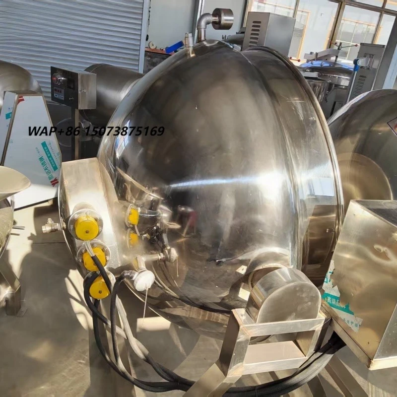 Hot-selling Stainless Steel Food Processor, 50L to 500L, Double-layer Meat Steamer, Stirrer, Gas-heated Jam Cooking Pot.