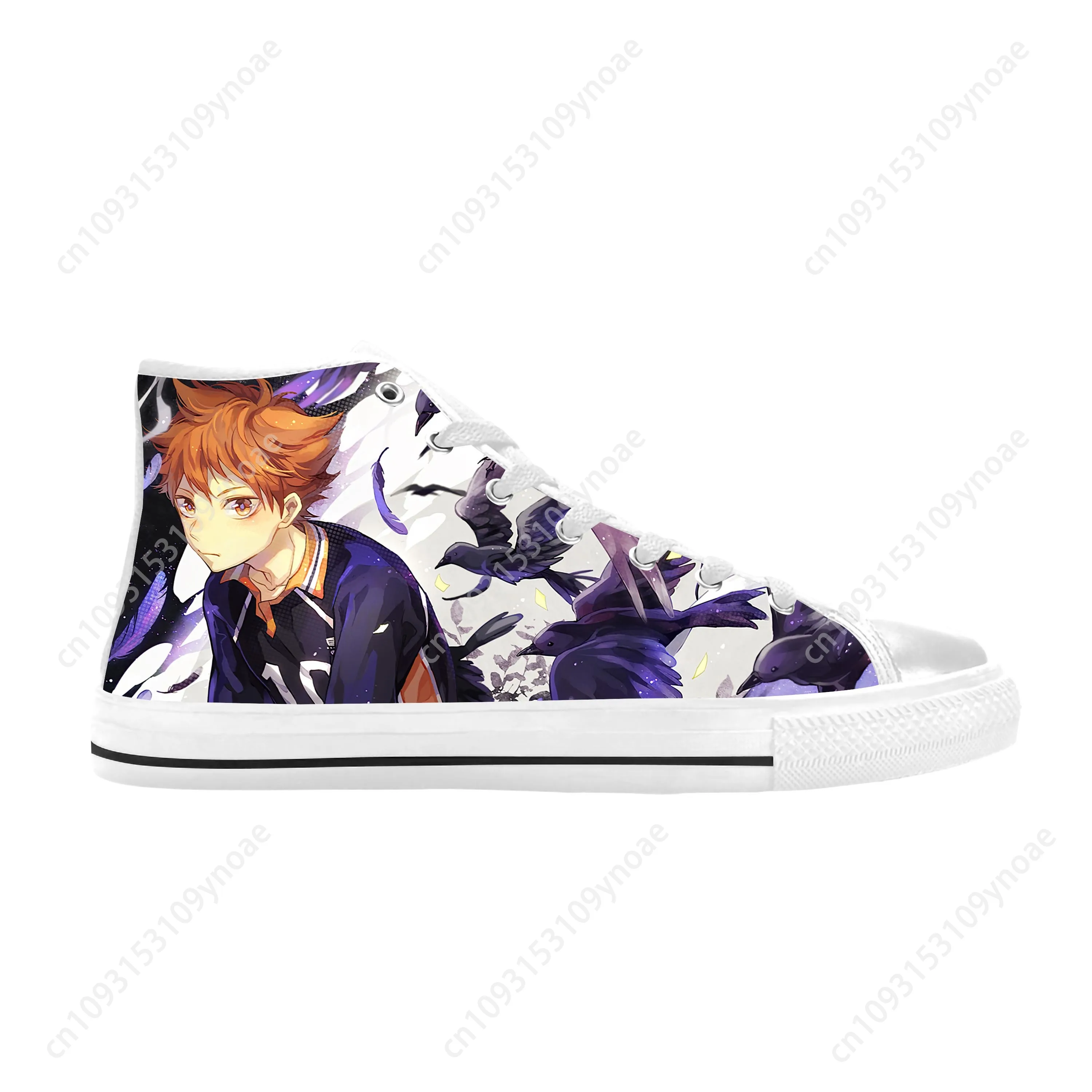 

Japanese Anime Manga Cartoon Haikyuu Hinata Shoyo High Top Sneakers Mens Womens Teenager Canvas Sneaker Casual Shoes Custom Shoe