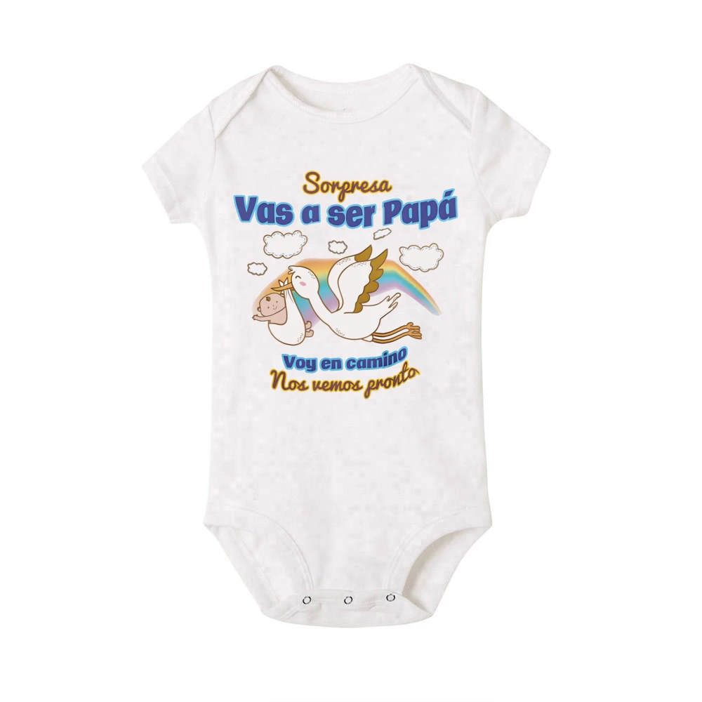 Surprise You\'re Going To Be Dad I\'m on My Way See You Soon Newborn Bodysuit Pregnancy Announcement Clothes Baby Romper Outfits