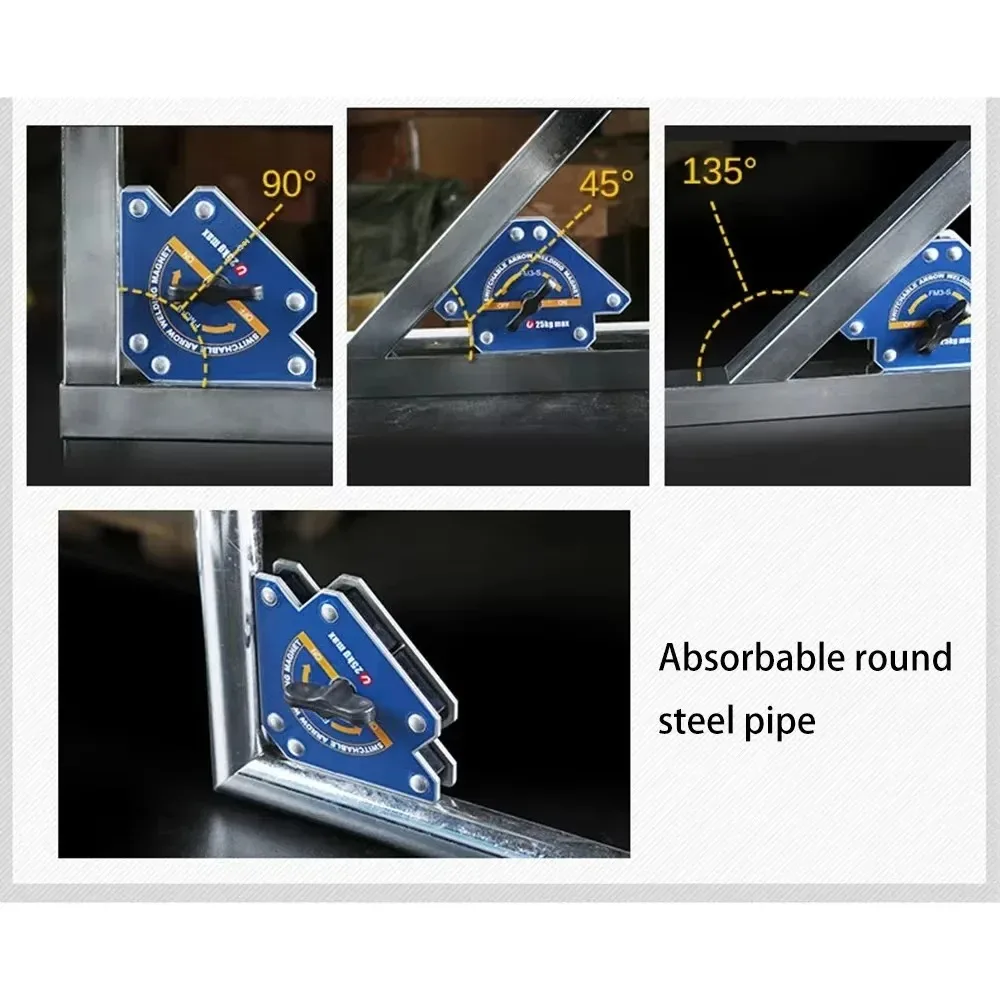 1/2/4Pcs 12.5KG Magnetic Welding Holders Strong Magnetic Force Weld Fixer Auxiliary Locator Tools Weld Positioner Weld Bracket