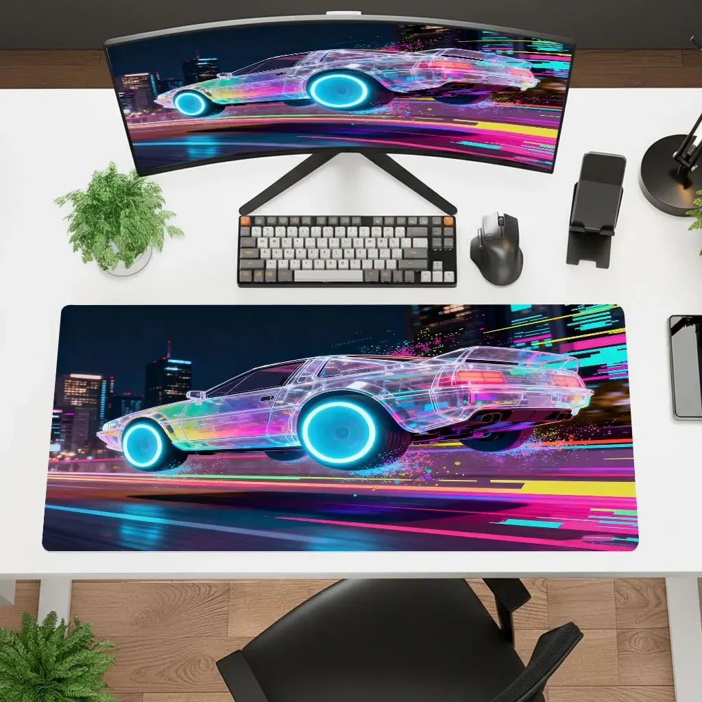 Iron Art Liquid Paint Car Pattern Mouse Pad Non Slip Rubber Washable HD Print Desk Mat for Gaming Office Laptop Multiple Sizes
