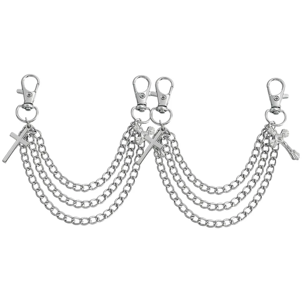 

Metal Shoe Chain 1 Pair White K Sturdy Alloy Clog Chains Boot Charms Decorative Holes Sneakers Accessories Shoe Lace Fashion