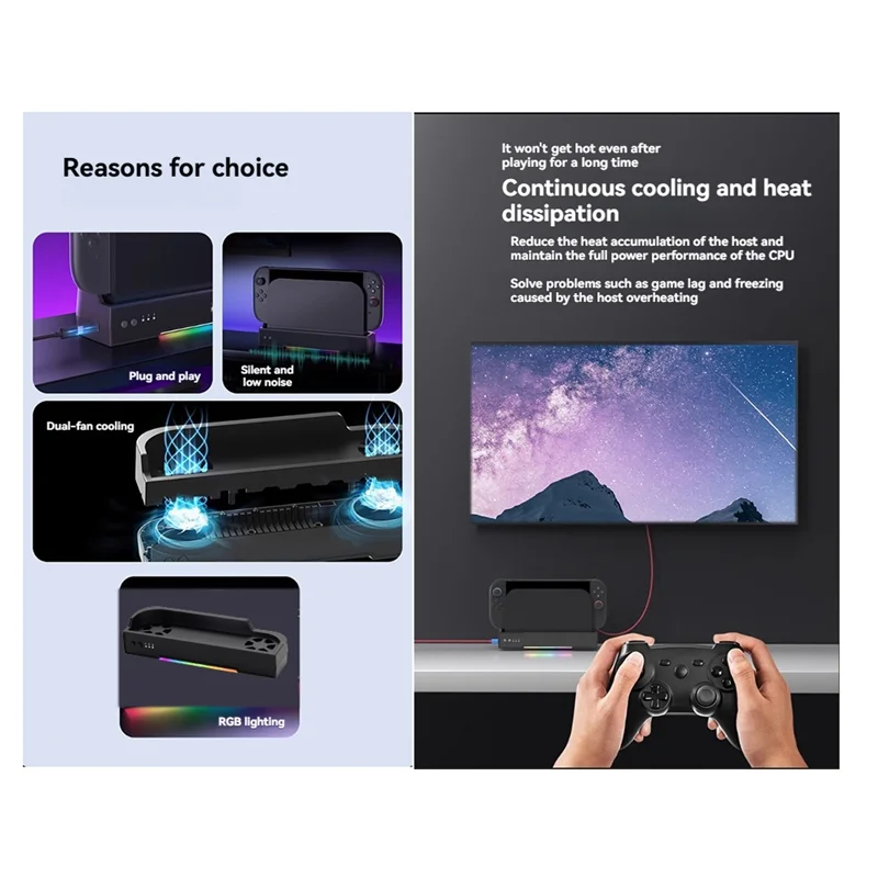 For Improved Performance Cooling Fan Base For Switch2 For NS2 Host Wall Bracket Enhanced Cooling System