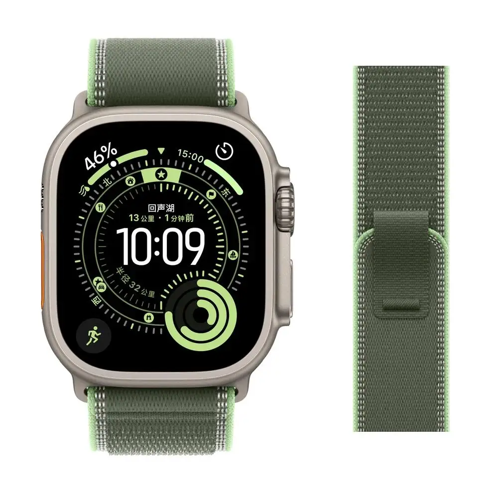 حلقة جبال الألب لساعة أبل الترا 3 باند 49 ملم 44 ملم 45 ملم 46 ملم 41 ملم 42 ملم سوار نايلون تريل سلسلة كوريا 11 10 9 8 7 6 se /*.