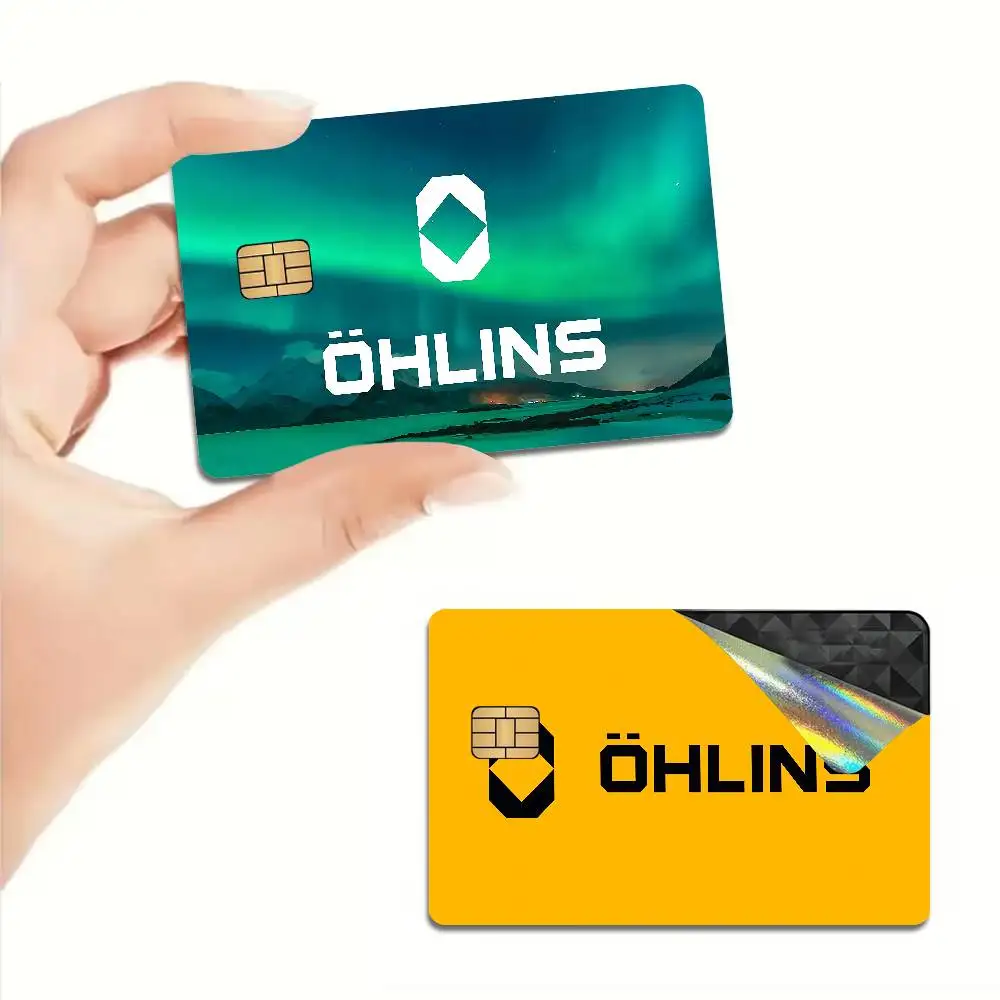 Ohlins logo Game Film Cover Sticker Case for Small Chip Credit Debit Card Front Side