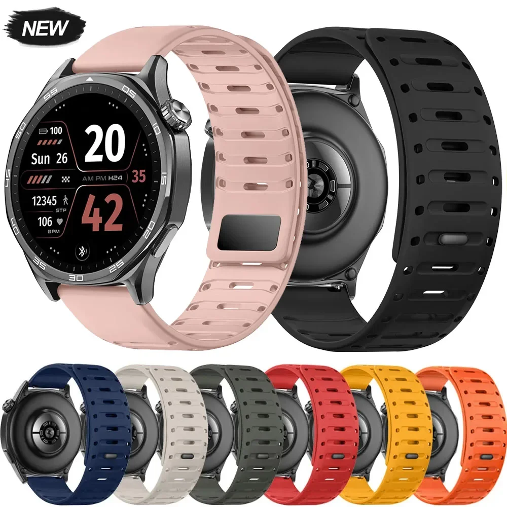 22mm Silikonarmband für Huawei Watch 5/4/GT5-4-3-2 46mm Magnetarmband Amazfit Bip 6-5/Balance 2-1/Xiaomi Watch S5 S4 S3 Gürtel