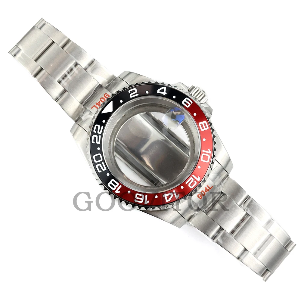 10ATM Dive 40mm Case Fit SUB GMT NH35 NH34 NH36 NH38 Movement 28.5mm Dial Stainless Steel Brushed Oyster Strap Sapphire Glass