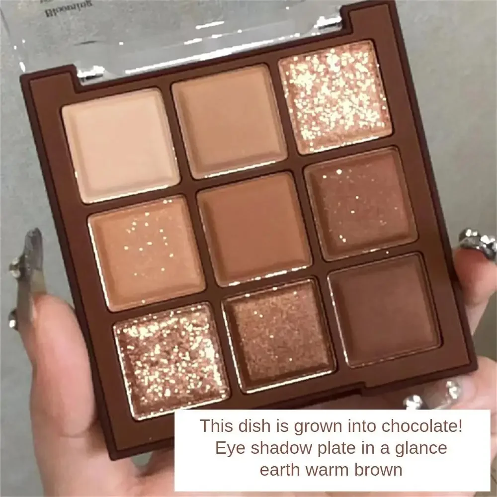 Heallor paleta de sombra de ojos de 9 colores, sombra de ojos de perla mate, maquillaje para principiantes, sombra de ojos Rosa desnuda, baja saturación, todo mate P