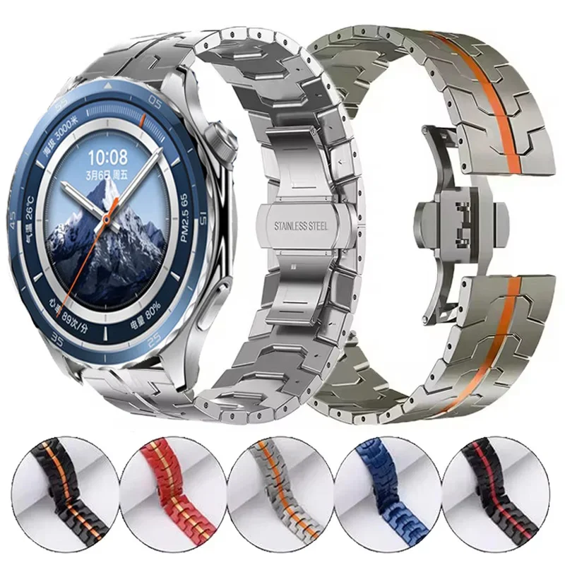 

Металлический ремешок 22 мм для Oppo Watch X X2 4Pro, ремешок из нержавеющей стали для Oppo One Plus Watch 46 мм/One Plus Watch 2, ремешок для часов