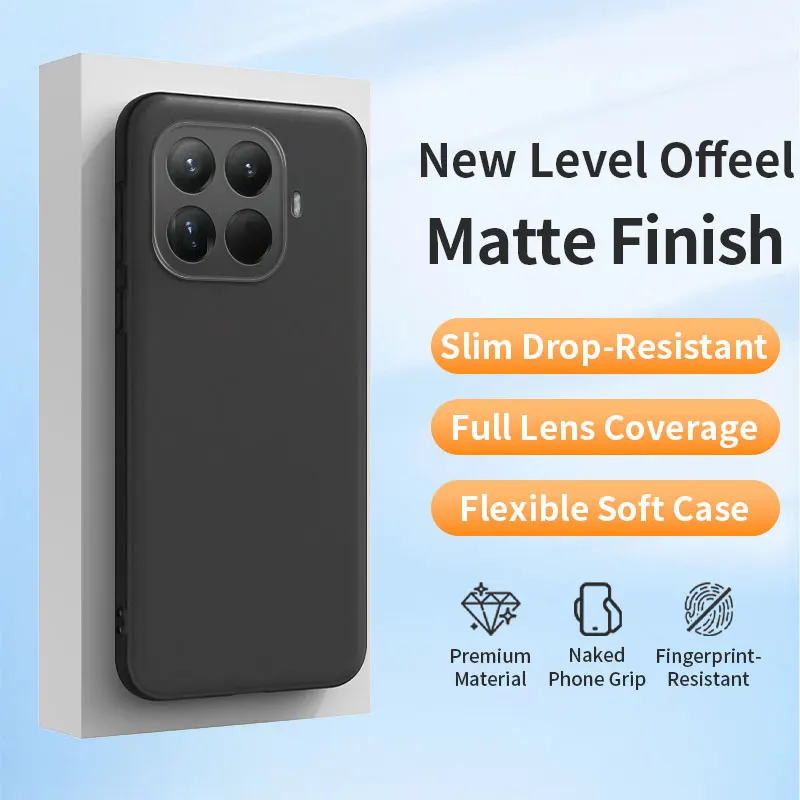 Ultra Thin Soft Silicone TPU Phone Case for XIAOMI 17 15 15T 14 13 13T 12 Pro Max Ultra Clear Matte Rubber Shockproof Cover