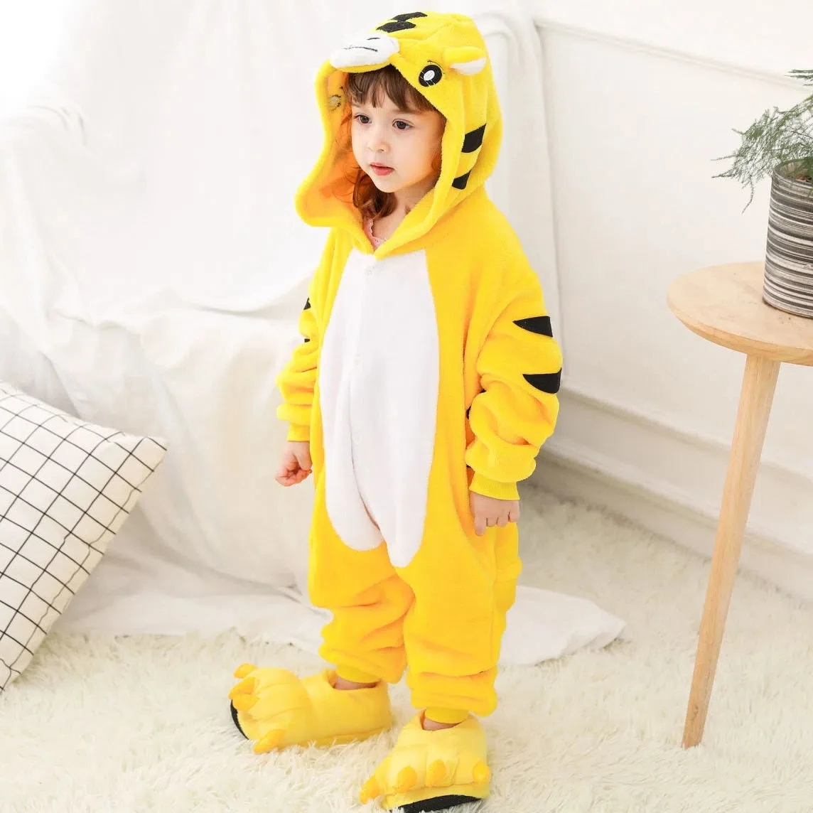 ชุดคอสเพลย์สัตว์สำหรับพ่อแม่ลูก ชุดการแสดง ชุดเสือการ์ตูนแบบชิ้นเดียว