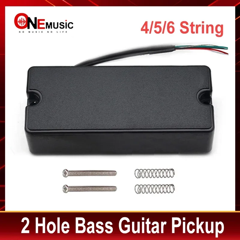 4/5/6 String Sealed Soapbar 2 Hole Bass Guitar Pickup Double Coil Humbucker Pickup Ceramic Magnet Bass Guitar Accessories