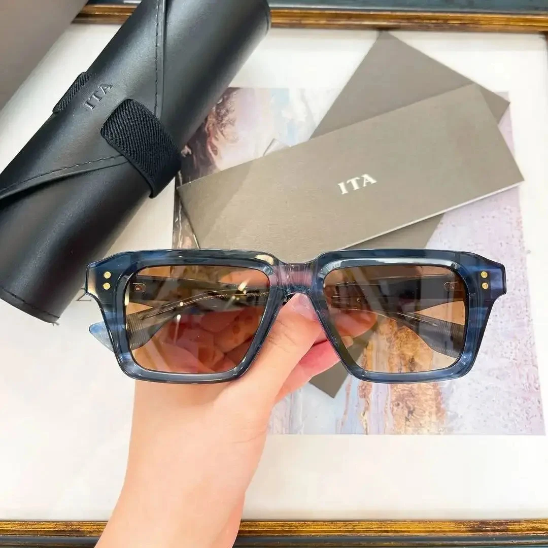 

Новейший бренд, женские и мужские солнцезащитные очки для отдыха, ацетатная оправа, квадратный роскошный дизайн для очков унисекс, RETRODITA DETRON DTX459-A