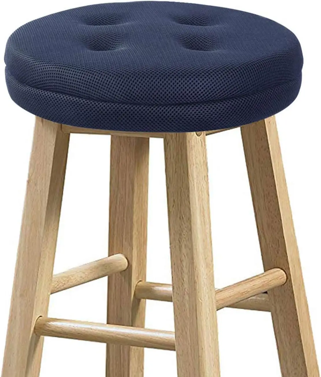 

Stool Covers Round, Super Breathable Round Bar Stool Cover Seat Cushion Navy Blue 12"" - One Cushion Only