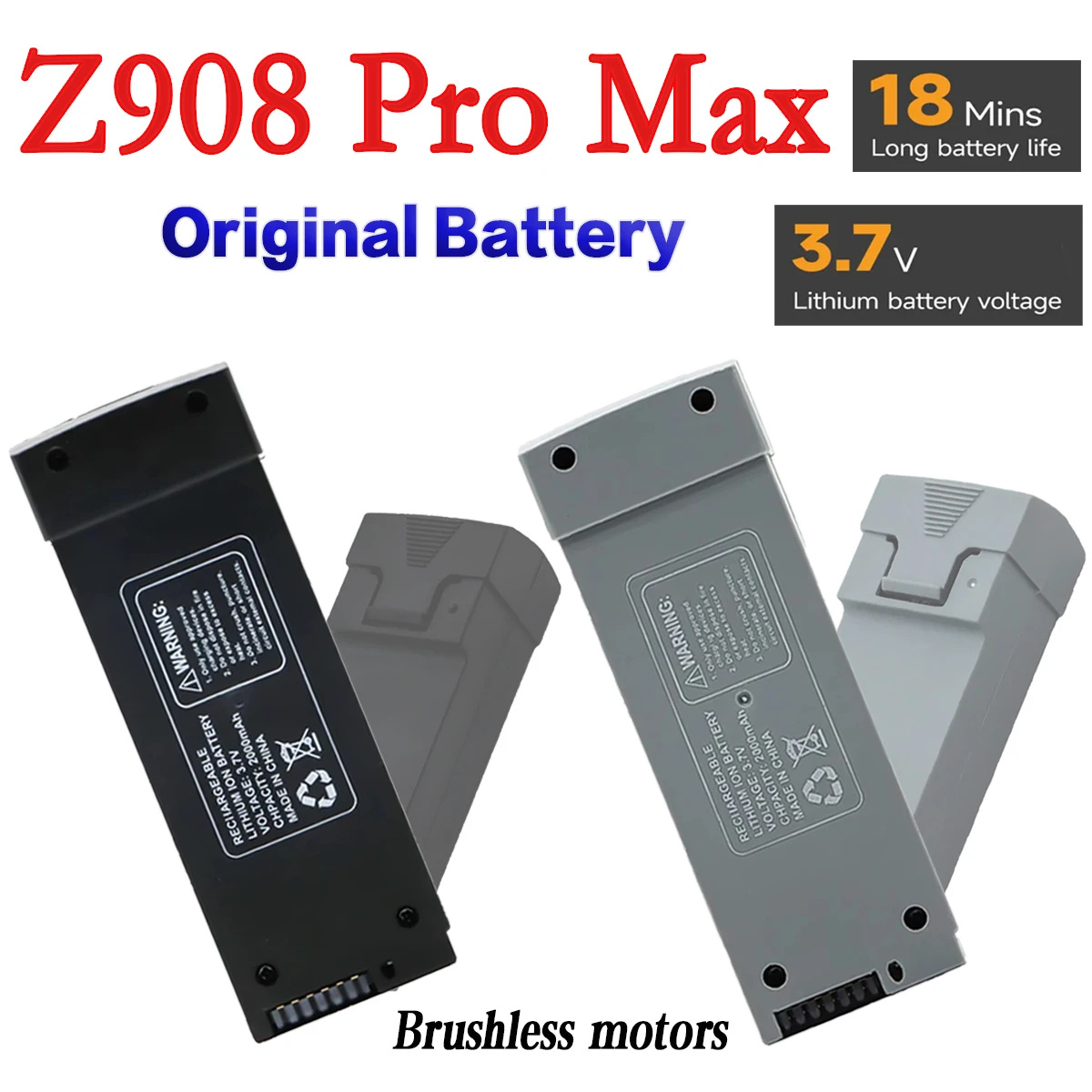 

Z908 Pro Max Dron Battery 3.7V 2000mAh For Original Z908 Max Brushless Motor Battery Z908Pro RC Quadcopter Accessory Parts