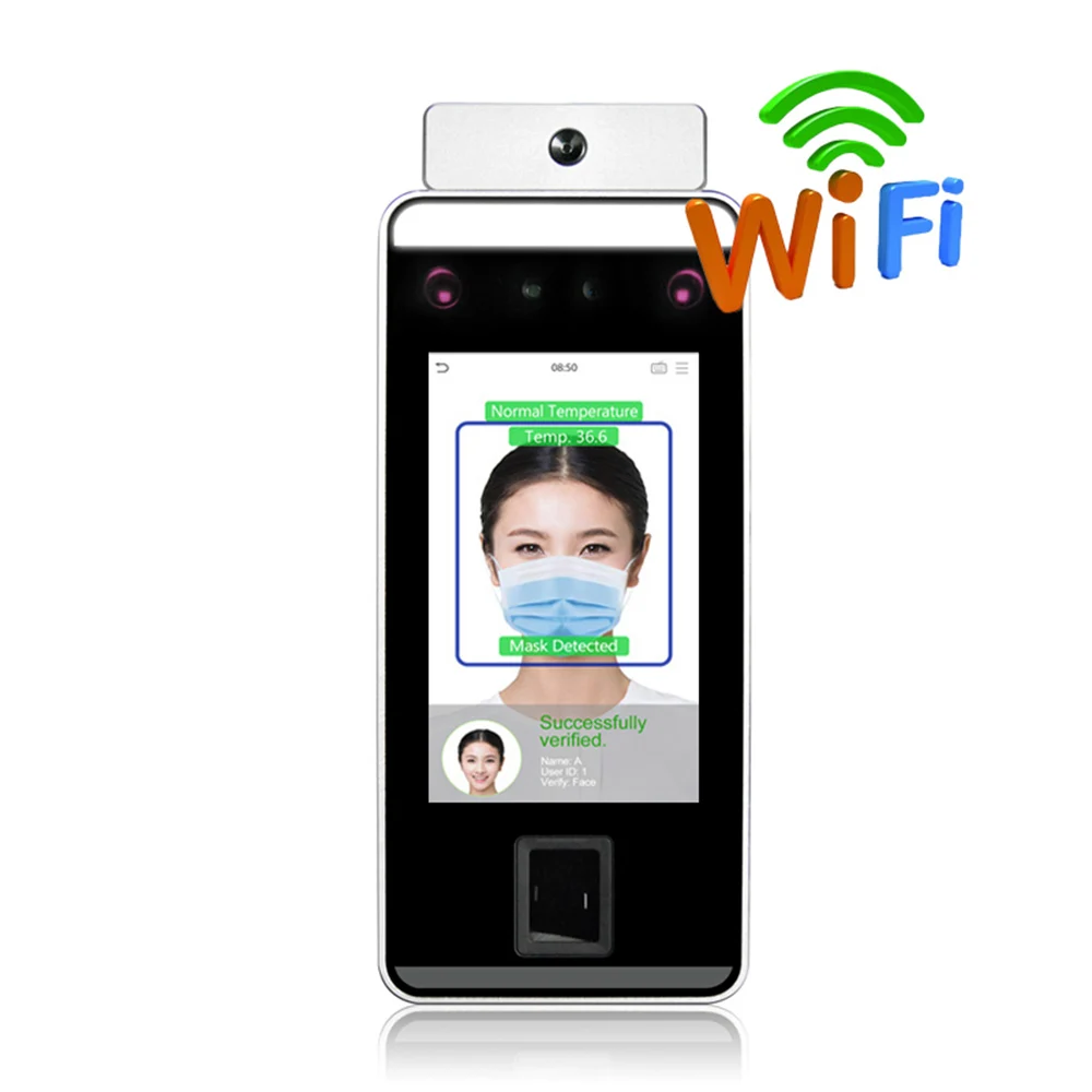 

WIFI Xface600 plus TCP/IP Fingerprint Face Facial Recognition Time Attendance Access Control With Body Temperature Detection