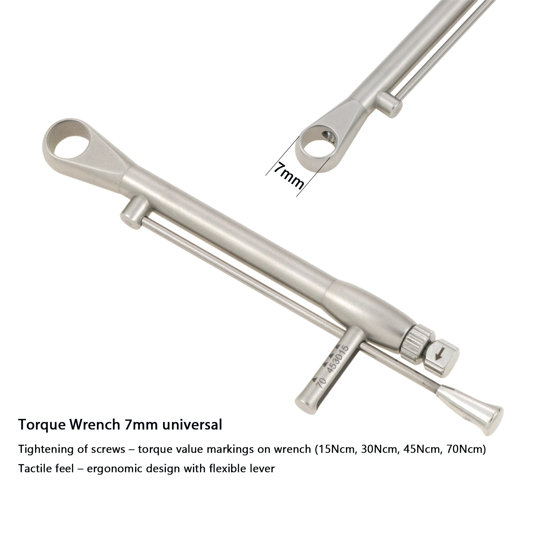 Universal Dental Implant Torque Wrench Ratchet Manual Shank  Driver Adapter  7mm