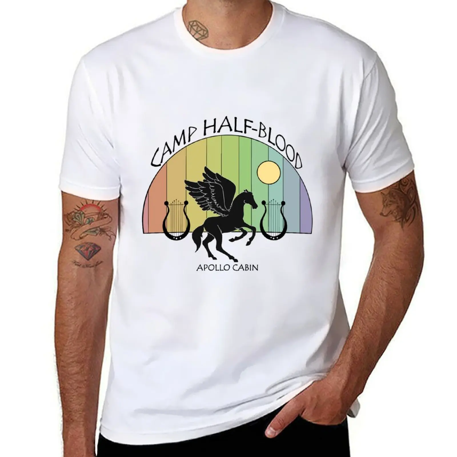 

Cabin 7 Apollo Retro Camp Half Blood T-Shirt printed t shirts for man t shirt man cotton T-Shirt